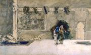 Maria Fortuny i Marsal Arabi nel cortile oil painting